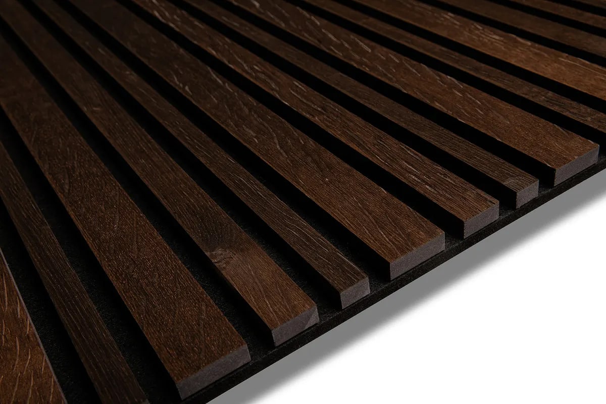 Smoked Oak, Acoustic Slat Panels
