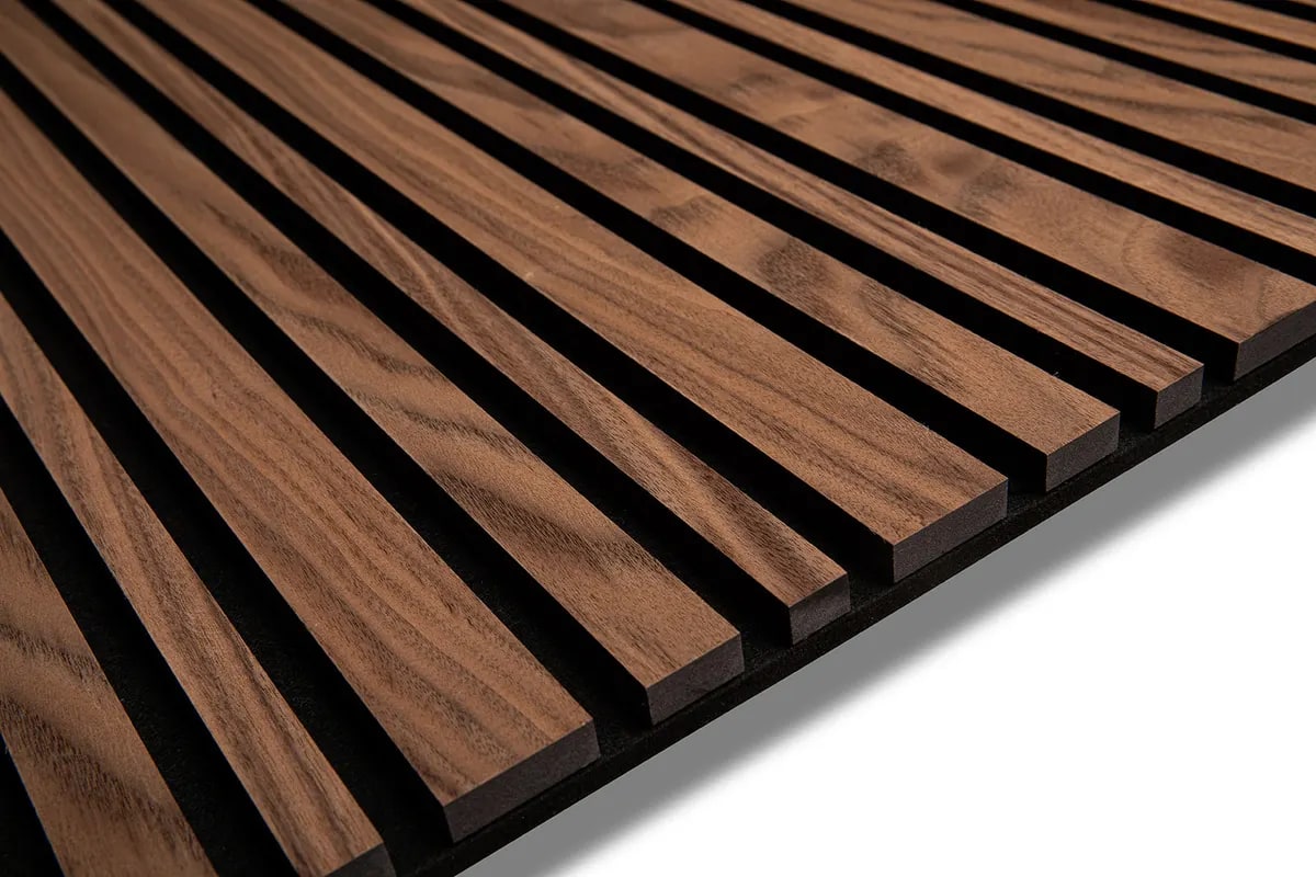 Walnut, Acoustic Slat Panels