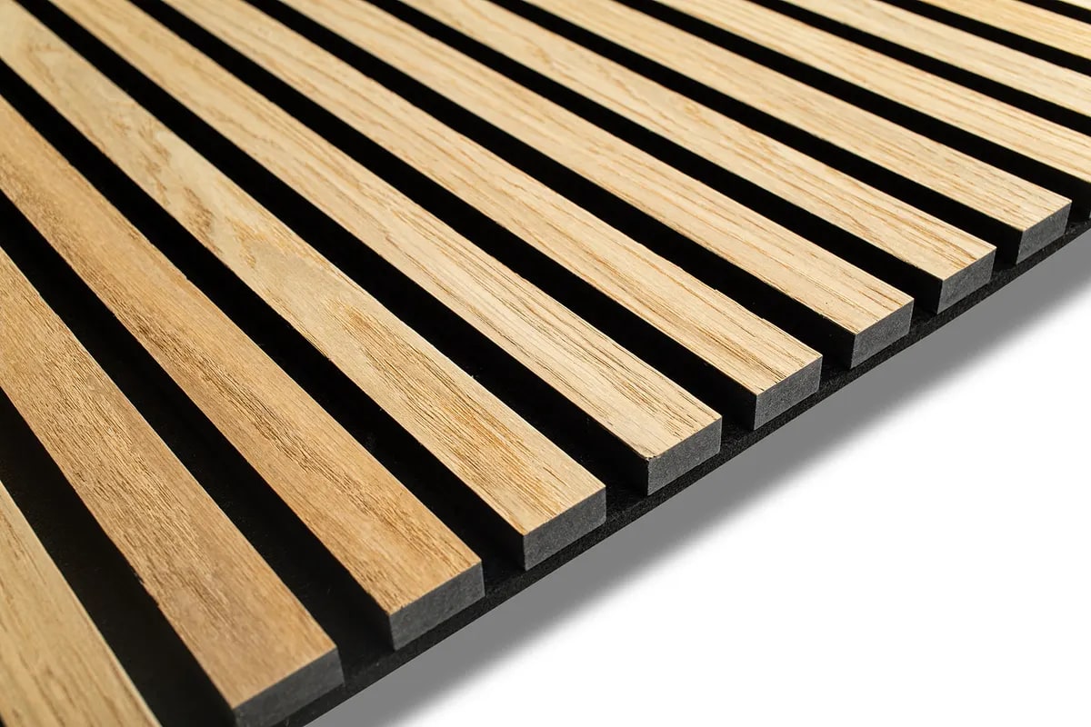 Oak black felt, Acoustic Slat Panels