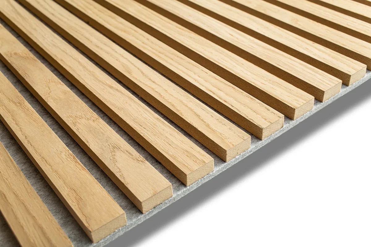 Oak Grey felt, Acoustic Slat Panels