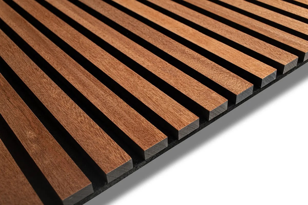 Sapelli, Acoustic Slat Panels