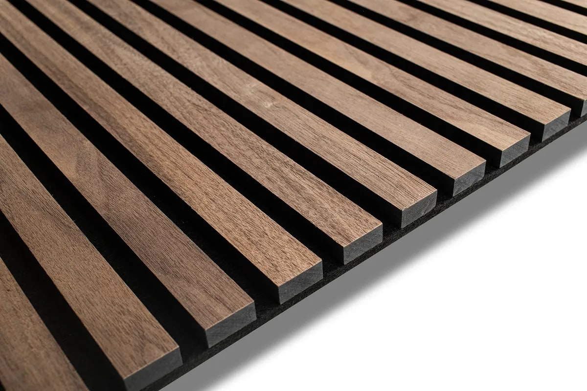 Walnut, Acoustic Slat Panels